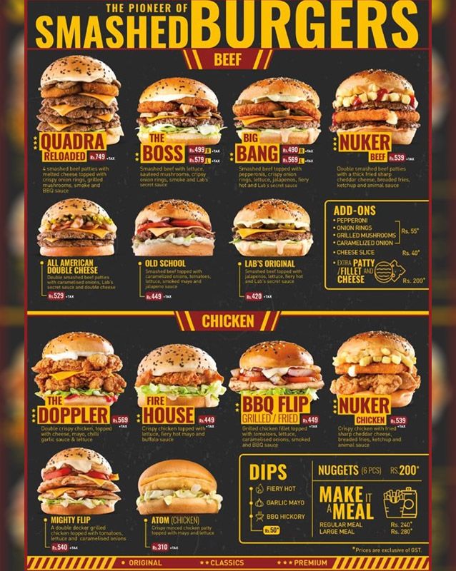 Burger Lab Malaysia Menu / Burger Lab / Karaköy Serzenişli bir yazı