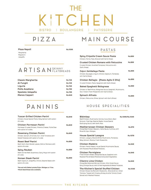 The Kitchen Menu In Lahore Rated 2 Jun 2021